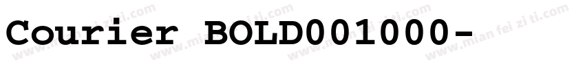 Courier BOLD001000字体转换